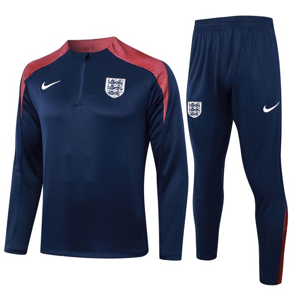 Sudadera De Training Inglaterra 2024-25 Azul Rojo 3